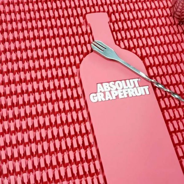 Absolut Grapefruit Vodka Custom Cocktail PVC Beer Bar Service Mat Bartender Rubber Pub Mats