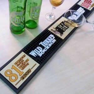 Bars Countertop Custom Logo Soft PVC Bartender Cocktail Bar Drip Mat And Pub Whiskey Rubber Bar Rail Mat