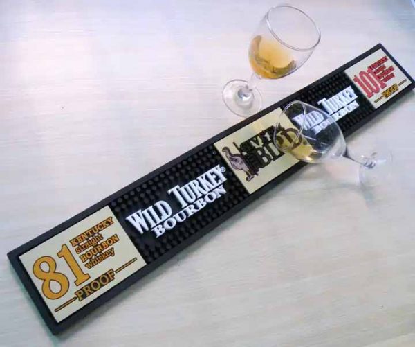 Bars Countertop Custom Logo Soft PVC Bartender Cocktail Bar Drip Mat And Pub Whiskey Rubber Bar Rail Mat