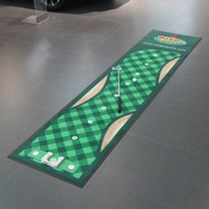 Best indoor golf hitting mat and outdoor putting green with personalized design and logo