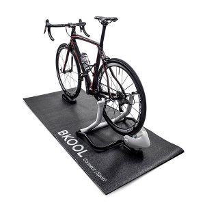 Black Multi-Purpose Bike Bicycle Exercise Protector Mat with printed logo