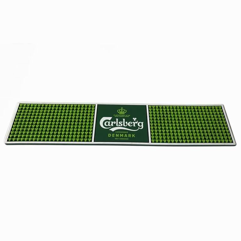 Carlberg Promotional Custom Pub Beer Bar Mats and Personalised Rubber Bar Spill Mats With Logo