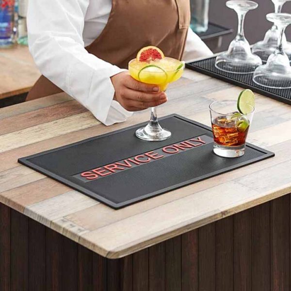 Coffee, Bars, Restaurants Custom Logo Cocktail Beer Pub Rubber Bar Service Counter Mats Soft PVC Barmat