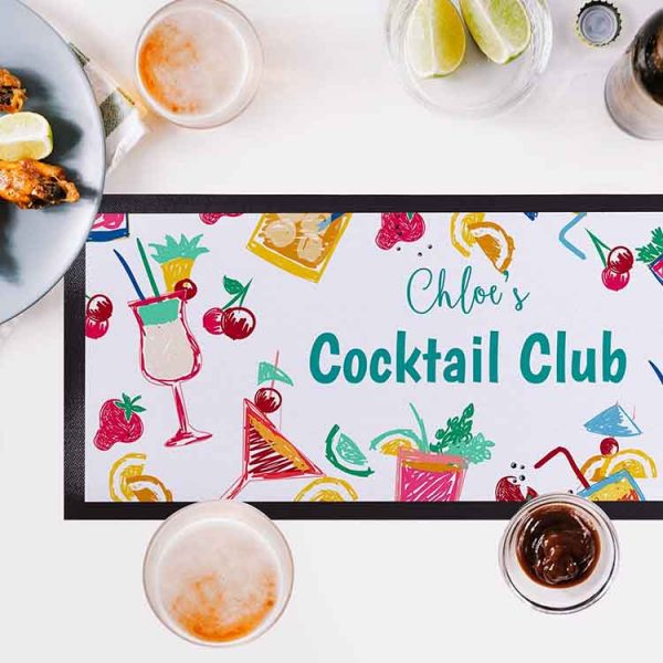 Custom Dye Sublimation Printed Bar Table Runner Mat Bartender Beer Bar Drink Mats Collectable Rubber Large Bar Mat