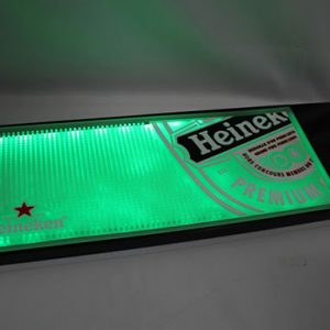 Custom LED bar glass drying mats with embossed 3D logo
