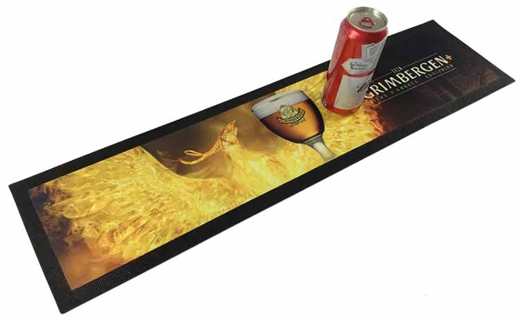 Custom Printed Polyester Fabric Bar Top Counter Mats Collectable Vintage Pub Cocktail Barmat Whiskey Rubber Beer Mats