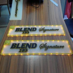 Custom brands soft pvc led bar mat led bar runner bar coaster glow