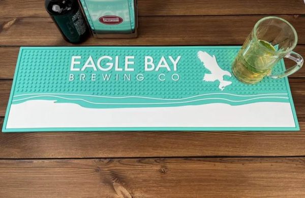 Customized Promotion Soft PVC Bar Drink Mats Countertop Bartender Rail Spill Mats Non-Slip Logo Rubber Beer Mats