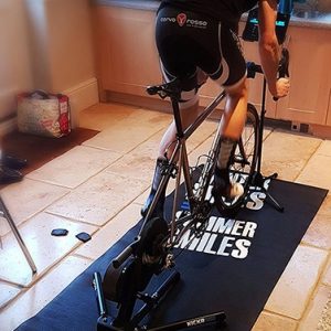 Customized bike trainer sweat mat with printed logo prefect for Protecting your flooring