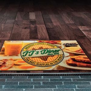 Digital printing high definition indoor and outdoor rubber logo mats