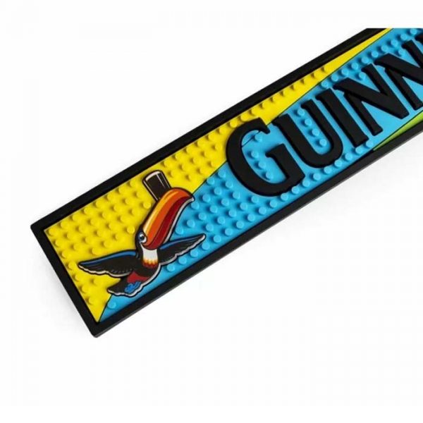 Guinness POS Premium Personalised Logo Cocktail Pub Beer Mats PVC Rail Drip Mat Durable Rubber Bar Mats