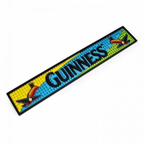 Guinness POS Premium Personalised Logo Cocktail Pub Beer Mats PVC Rail Drip Mat Durable Rubber Bar Mats