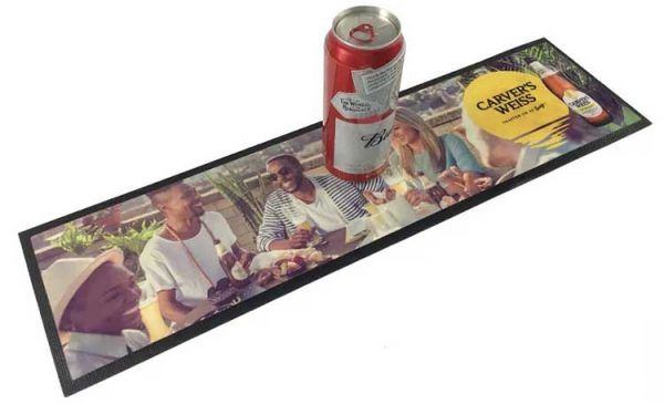 Heat Transfer Water-absorbent Felt Top Cocktail Bar Mat Dye Sublimation Custom Printed Vintage Pub Mats