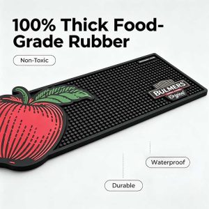 Food grade thick solid rubber custom bar spill mat durable commercial pub mat