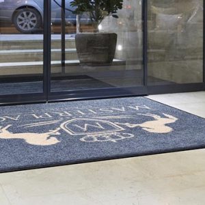 Heavy duty entrance floor mats with personalized logo for hotel