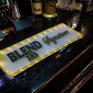 LED illuminated bar mat glow in dark bar mat wth custom 3D logo