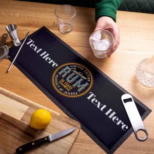 Lightweight Personalised Printed Whiskey Pub Bar Runner Beer Bar Mat Polyester Fabric Bar Counter Bartender Mat