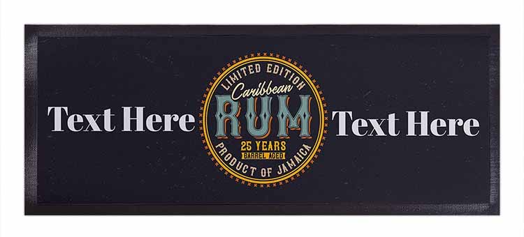 Lightweight Personalised Printed Whiskey Pub Bar Runner Beer Bar Mat Polyester Fabric Bar Counter Bartender Mat