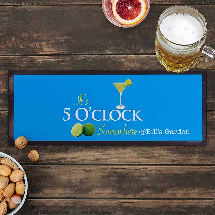 Personalised Printed Polyester Fabric Felt Top Pub Bar Runners Heat Transfer Counter Mats Vintage Cocktail Bar Mat