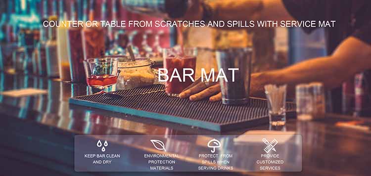 Barmat Beer Spill Silicone PVC Custom Rubber Bar Mat - China Bar