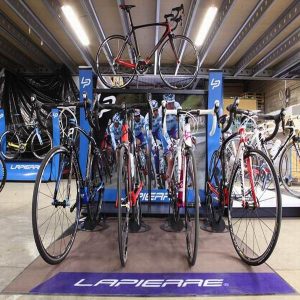 Tradeshow Bike demonstration floor mat with printed logo promote your brands all the time