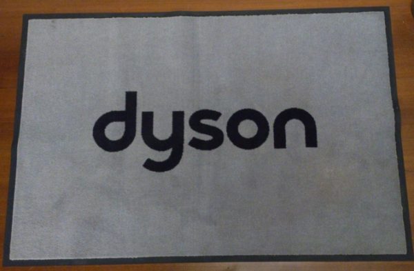 Dyson vacuum cleaner demonstration nylon rubber floor mat with logo for retail