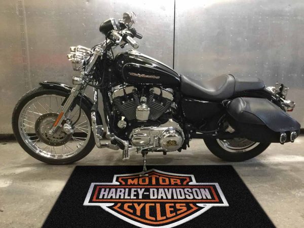 Fuel Oil Resistant Custom Printed Harley Davidson Welcome Mat Bike Mat Parking Mat Garage Floor Mat