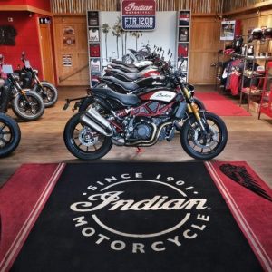 Motorcycle Parts Custom Printed Fuel And Oil Resistant Indian Motorcycle Rubber Floor Mat Garage Mat