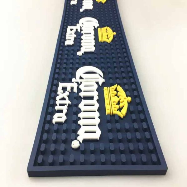 Corona Beer Wine Custom Logo Counter Top Rubber Bartender Rail Drip Spill Mats Soft PVC Pub Vintage Bar Mats