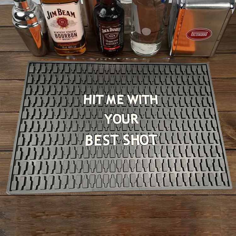 Personalised bar runner mat - Welcome Cocktail Glass - home bar