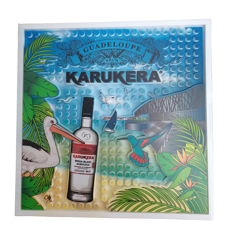 Karukera Rhum Wine Personalised Photo PVC Printed Beer Mat Cocktail Service Counter Mats Pub Rubber Bar Mat Shots