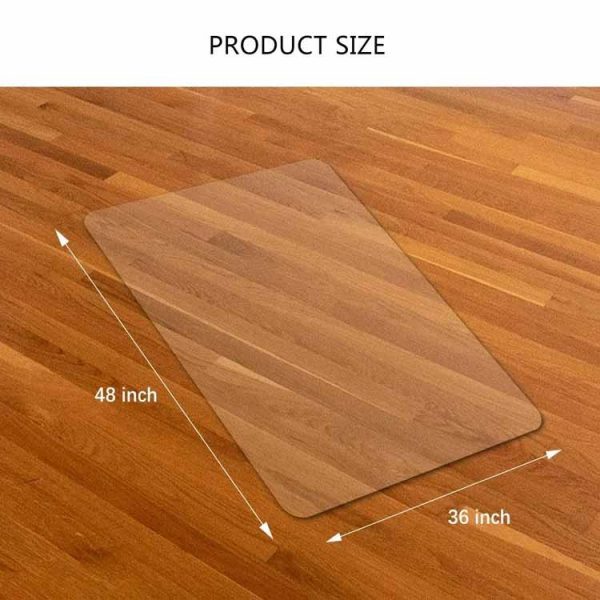 Home Office Anti Slip Under Desk Mat Low Pille Floor PVC Protector Rug Hardwood Hard Floor Rectangle Chair Mat