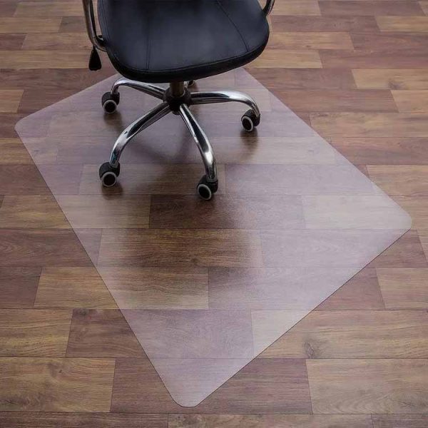 Home Office Anti Slip Under Desk Mat Low Pille Floor PVC Protector Rug Hardwood Hard Floor Rectangle Chair Mat