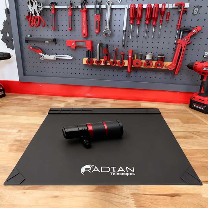 Radian Telescope Custom Logo Heavy Duty Table Top Utility Maintenance Tech Mat Workplace Rubber Bench Mat