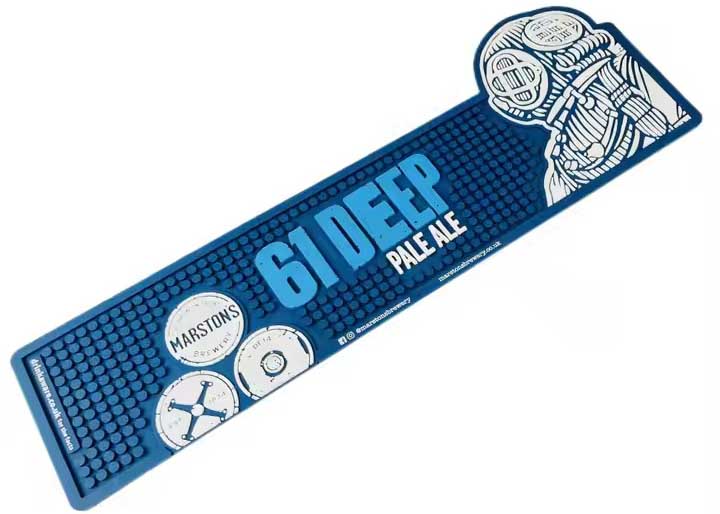 61 Deep Pale Ale Beer Custom Cocktail Bar Runner Mat Bartender Whiskey PVC Spill Drip Mat Pub Funny Bar Mats