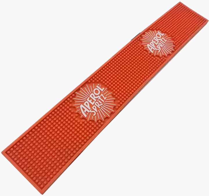 Aperol Spritz Custom Collectable Bar Glass Drying Mats Counter PVC Service Bar Mat Cocktail Rubber Bar Drip Mats