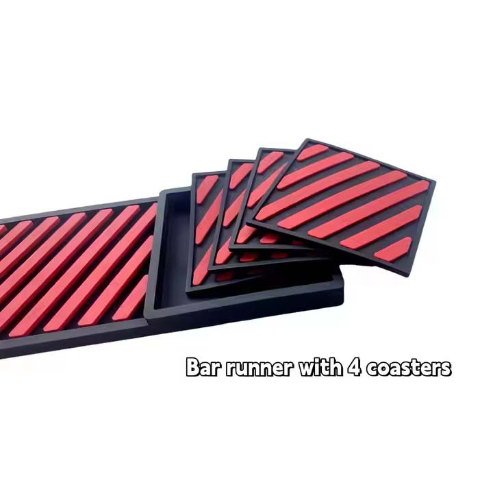 Barware Custom Counter Top Rubber Service Beer Runners PVC Pub Spill Cocktail Wine Beer Mats Bartender Cool Bar Mats
