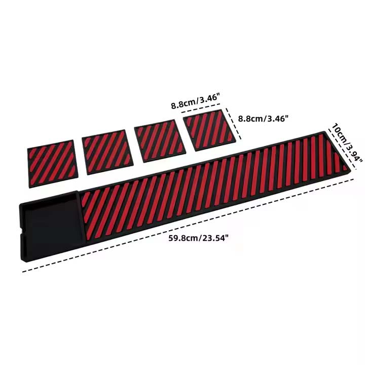 Barware Custom Counter Top Rubber Service Beer Runners PVC Pub Spill Cocktail Wine Beer Mats Bartender Cool Bar Mats