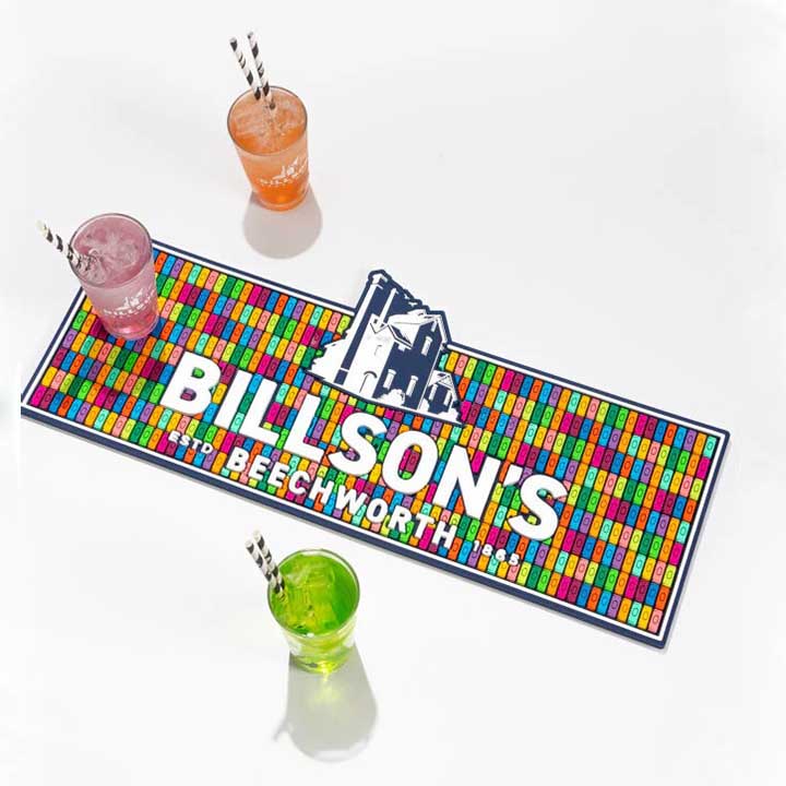 Billson's Brewing Branded Collectable Service Beer Drip Mats Barmat Cocktail Bar Top Runners Whiskey Glass Mats For Bar