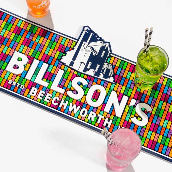 Billson's Brewing Branded Collectable Service Beer Drip Mats Barmat Cocktail Bar Top Runners Whiskey Glass Mats For Bar