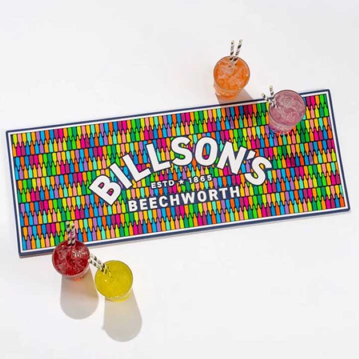 Billson's Brewing Branded Collectable Service Beer Drip Mats Barmat Cocktail Bar Top Runners Whiskey Glass Mats For Bar