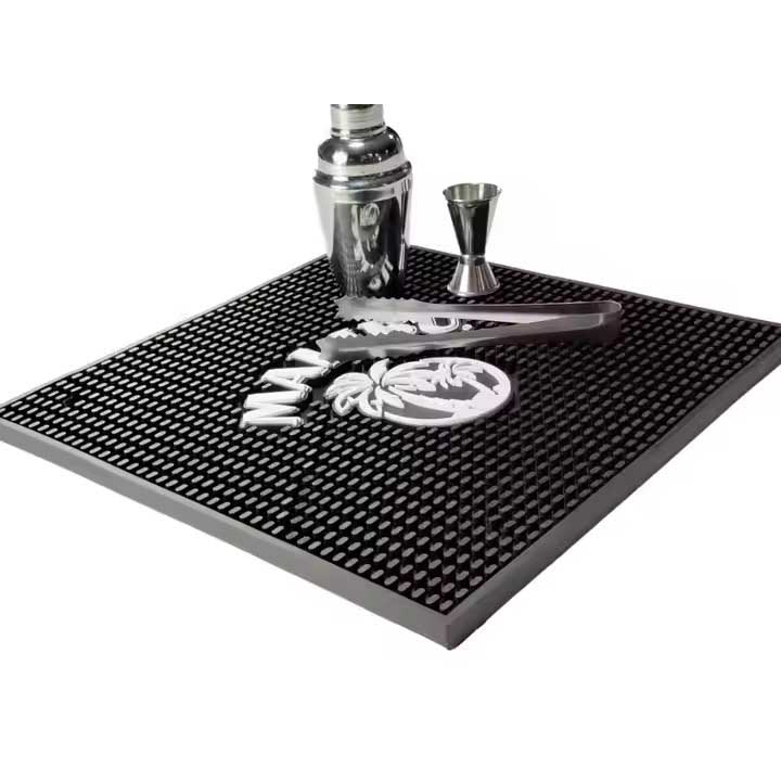 Malibu Rum Custom Logo Cocktail Beer Drip Mats Counter Top Service Runner Mats Whiskey Large Rubber Bar Mats