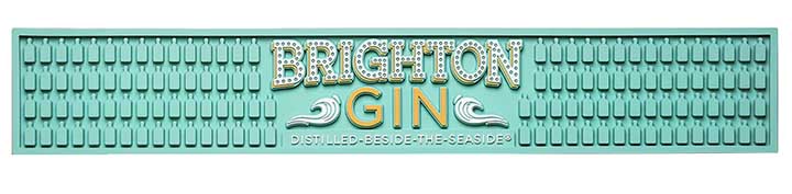 Personalised Logo Barmat Bartender Vodka Whiskey Rubber Spill Bar Mats Pub PVC Drip Rail Beer Mats Brighton Gin Bar Runner