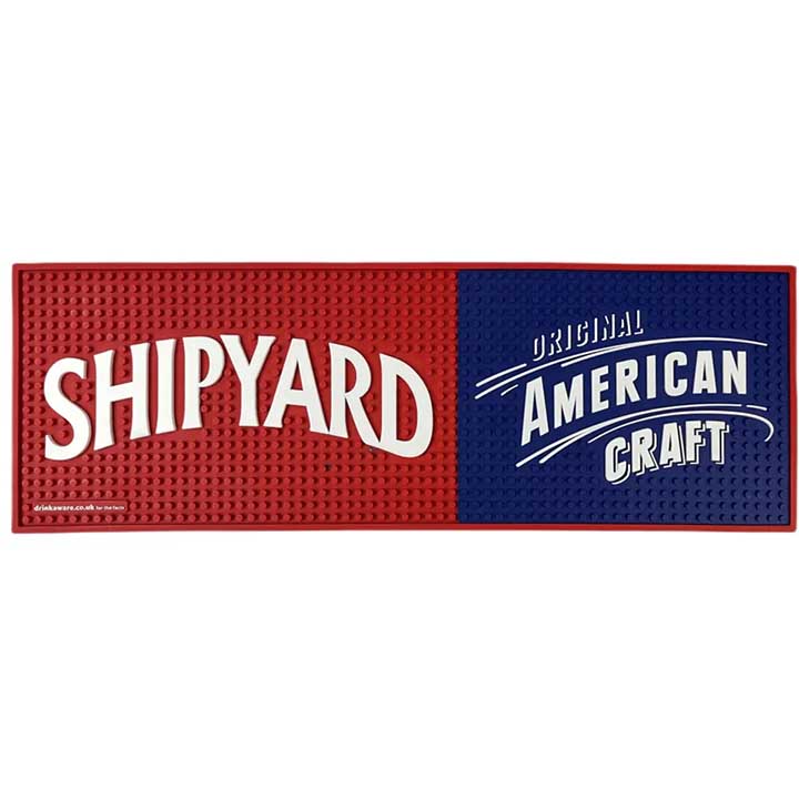 SHIPYARD Brewing Craft Beer Custom Rubber Bar Runner Mat Pub PVC Barmat Bar Spill Mats Cocktail Long Bar Mat
