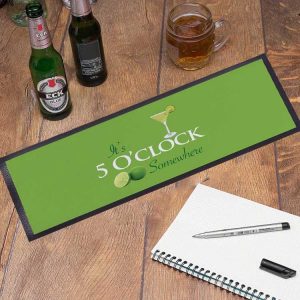 Custom Bartender Felt Polyester Bar Drink Mats Vintage Beer Bar Runner Full Printed Fabric Cloth Rubber Bar Mat Shots