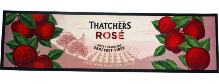 Machine-washable Felt Top Nitrile Rubber Bar Runner Fabric Cocktail Bar Mat Heat Transfer Polyester Rare Beer Mats