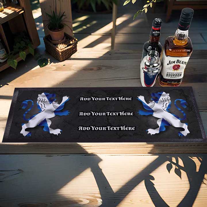 Scotland Lions Printing Personalised Collectable Polyester Barmat Whiskey Rubber Bar Drink Mats Bartender Bar Table Mat