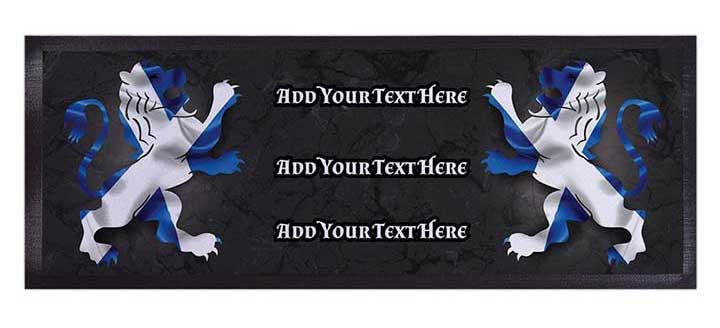 Scotland Lions Printing Personalised Collectable Polyester Barmat Whiskey Rubber Bar Drink Mats Bartender Bar Table Mat