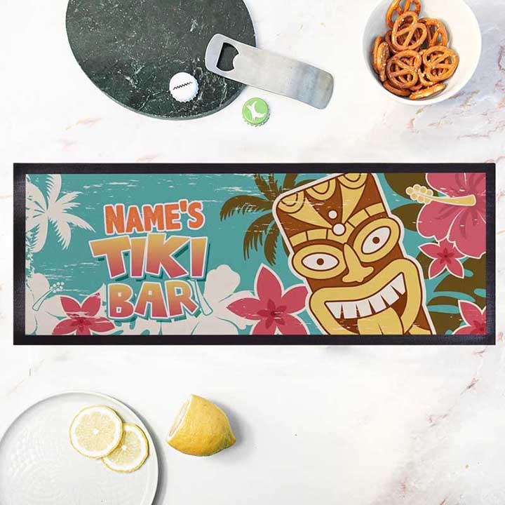 Tiki Bar Custom Printing Polyester Top Sublimation Photo Beer Mats Fabric Cloth Pub Bar Runner Bartender Cool Bar Mats