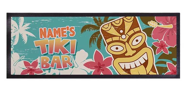 Tiki Bar Custom Printing Polyester Top Sublimation Photo Beer Mats Fabric Cloth Pub Bar Runner Bartender Cool Bar Mats